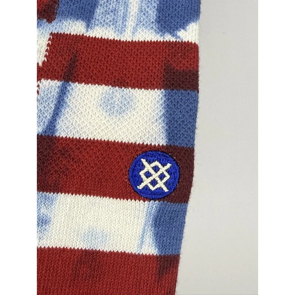 Stance The Banner Crew Socks Medium Navy Red White USA Infiknit A556A21BAN